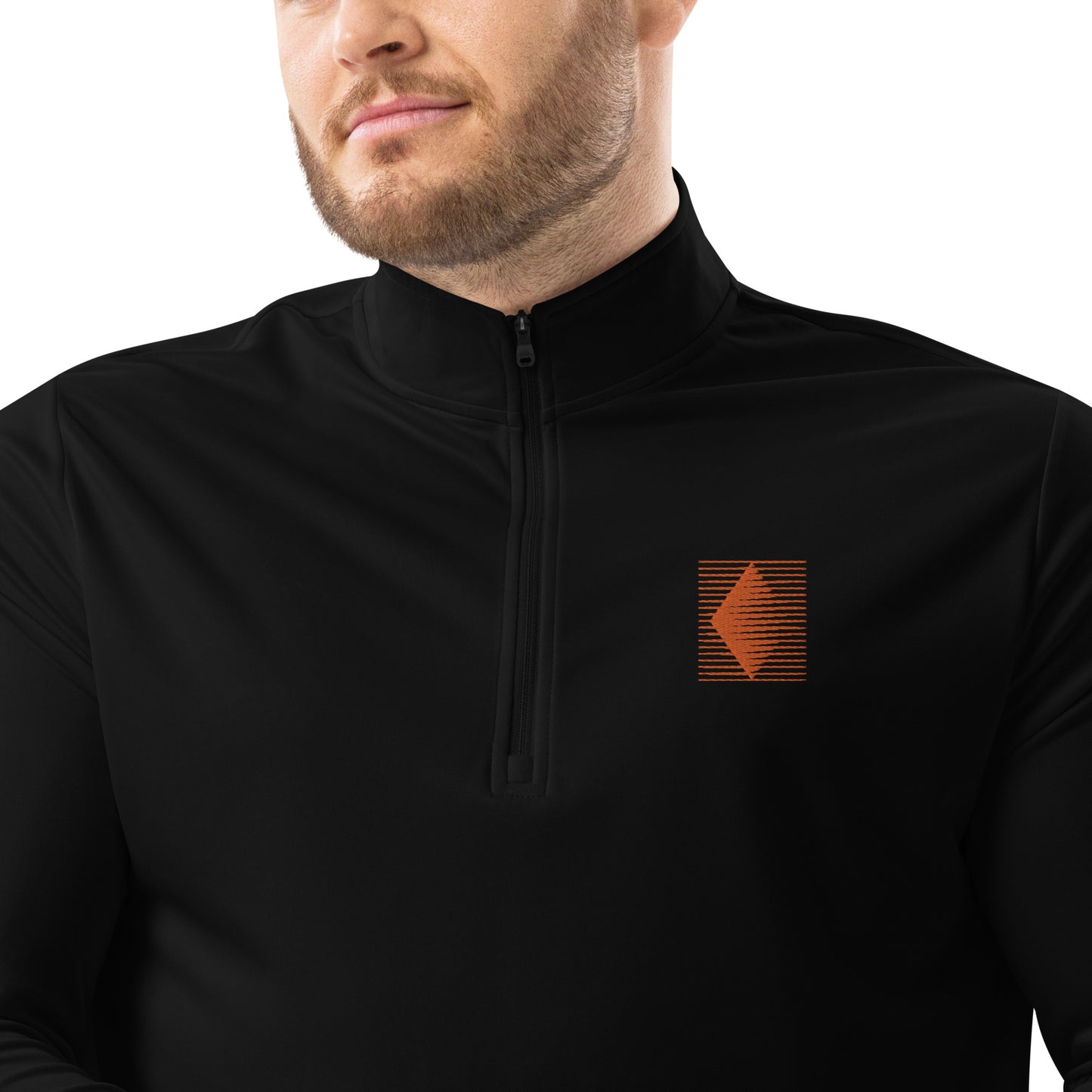 Pull Over Dark Adidas 1/4 Zip Orange Diamond Logo