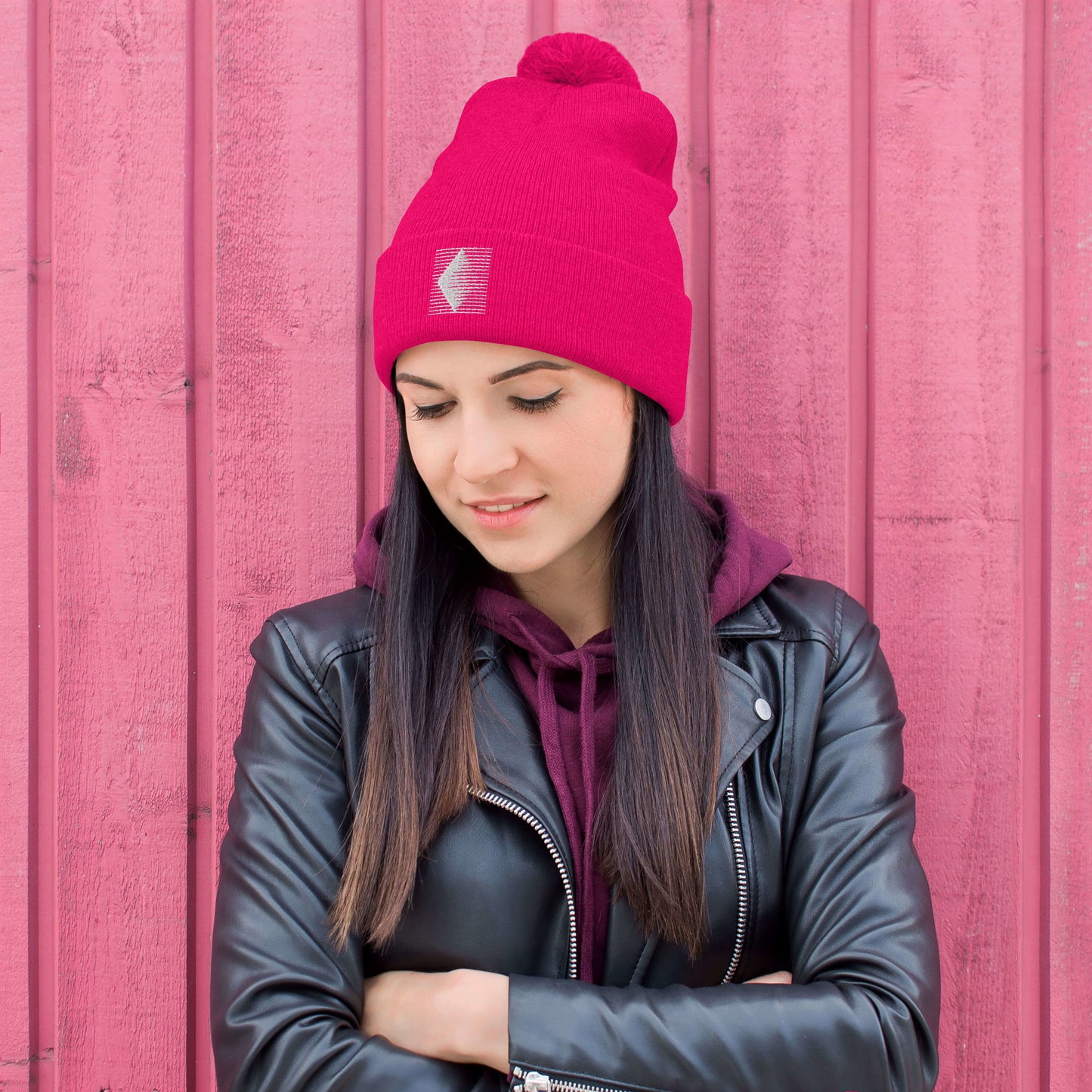 Hat Pom-Pom Beanie Pink