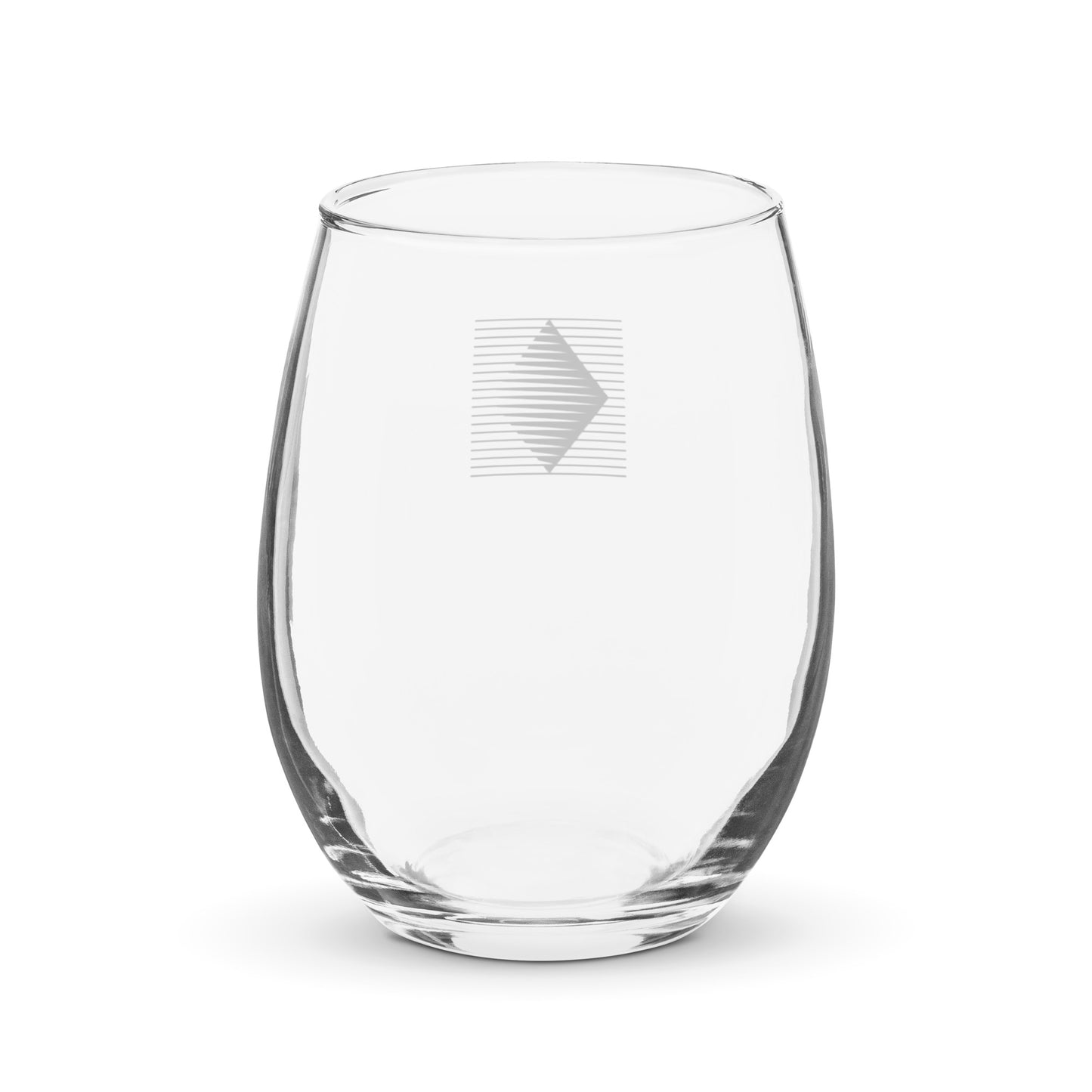 Glass Stemless Diamond Logo