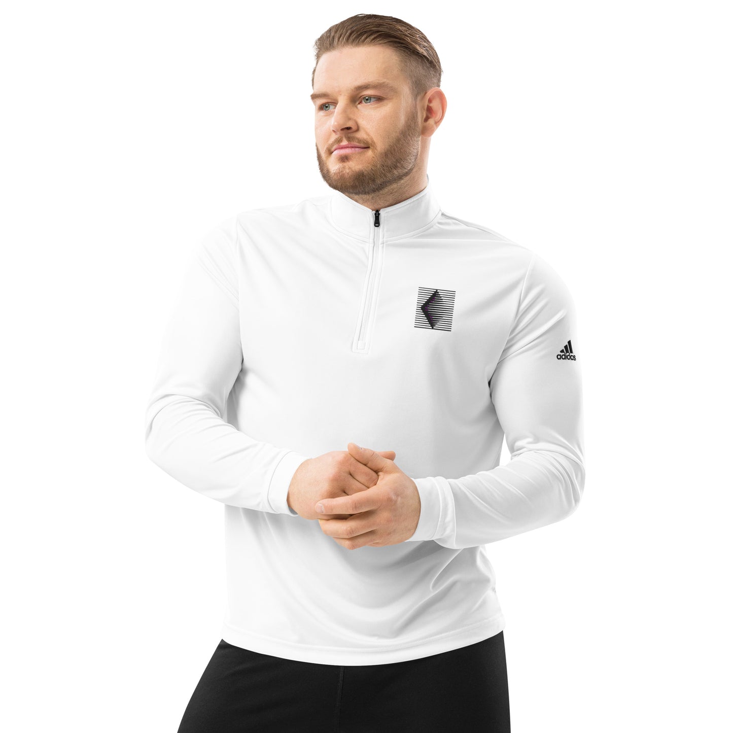 Pull Over Light Adidas 1/4 Zip Diamond Logo