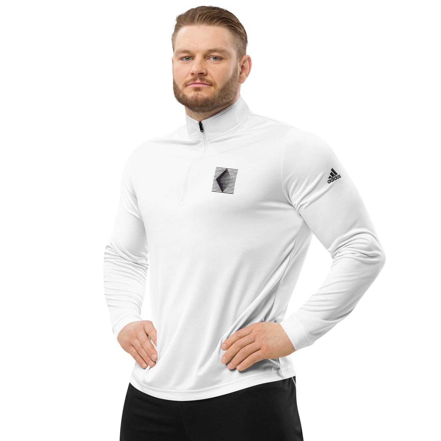 Pull Over Light Adidas 1/4 Zip Diamond Logo