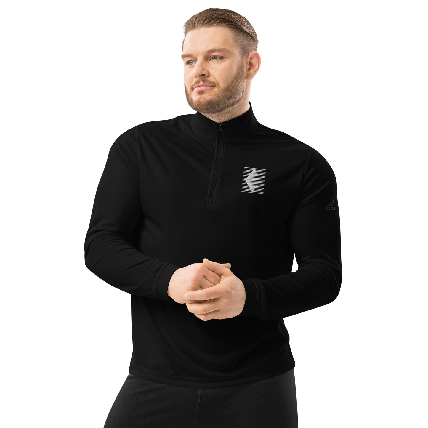 Pull Over Dark Adidas 1/4 Zip White Diamond Logo