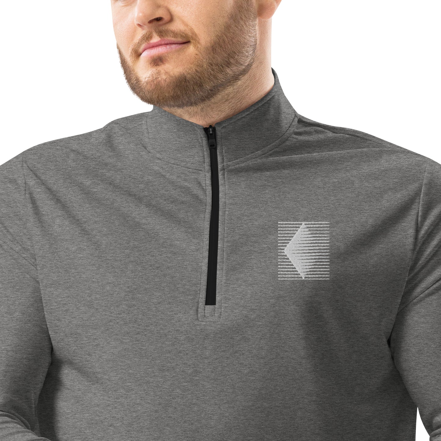 Pull Over Dark Adidas 1/4 Zip White Diamond Logo
