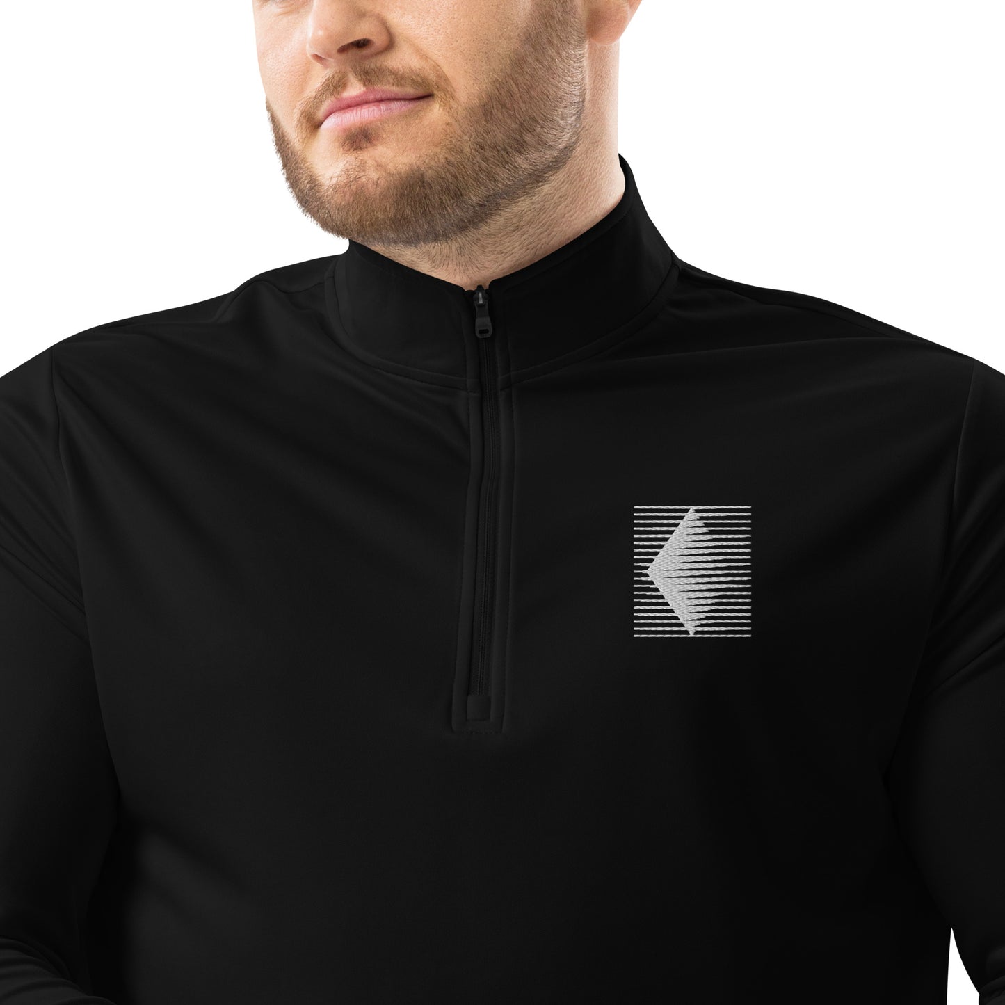 Pull Over Dark Adidas 1/4 Zip White Diamond Logo