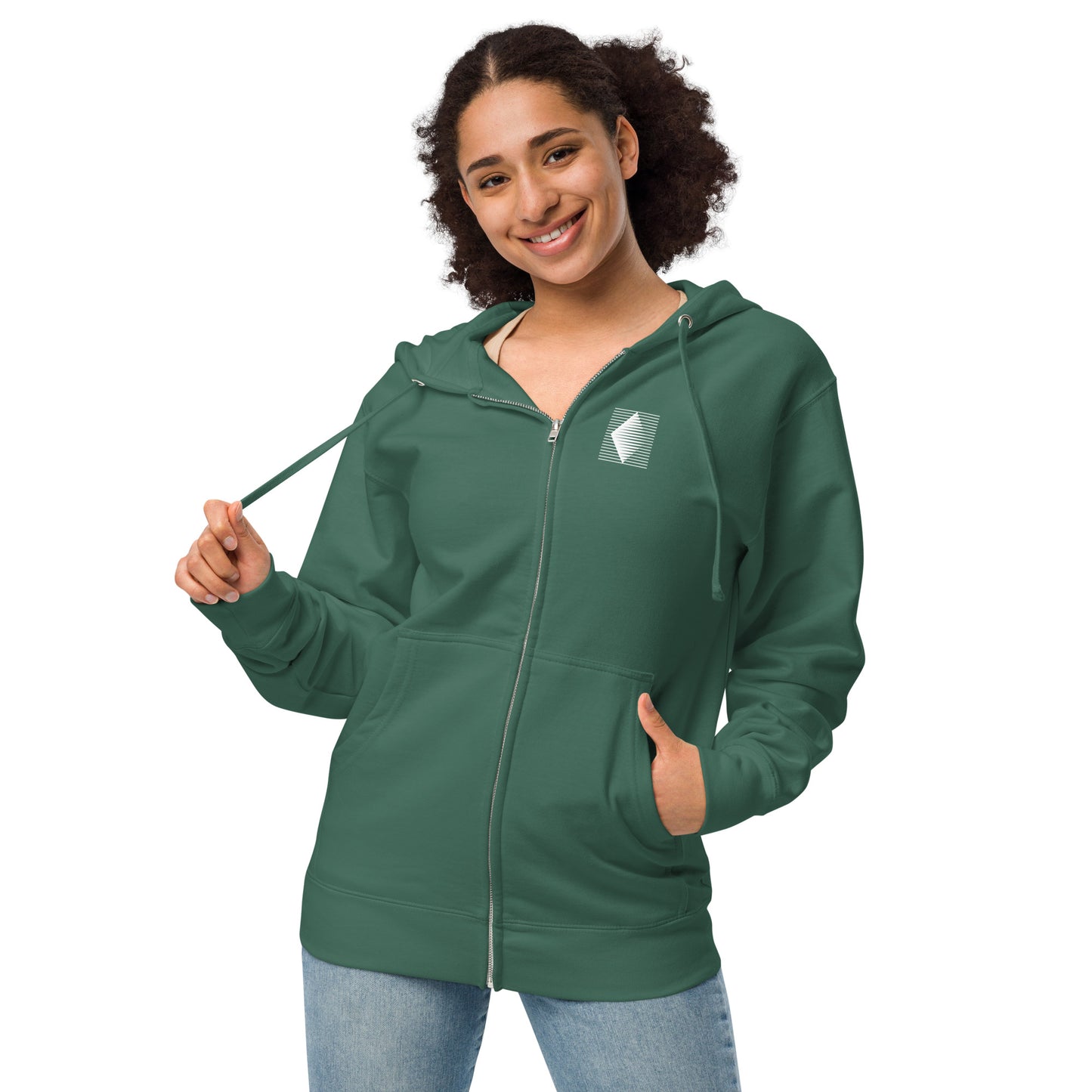 Hoodie Diamond Logo Fleece Zip Up