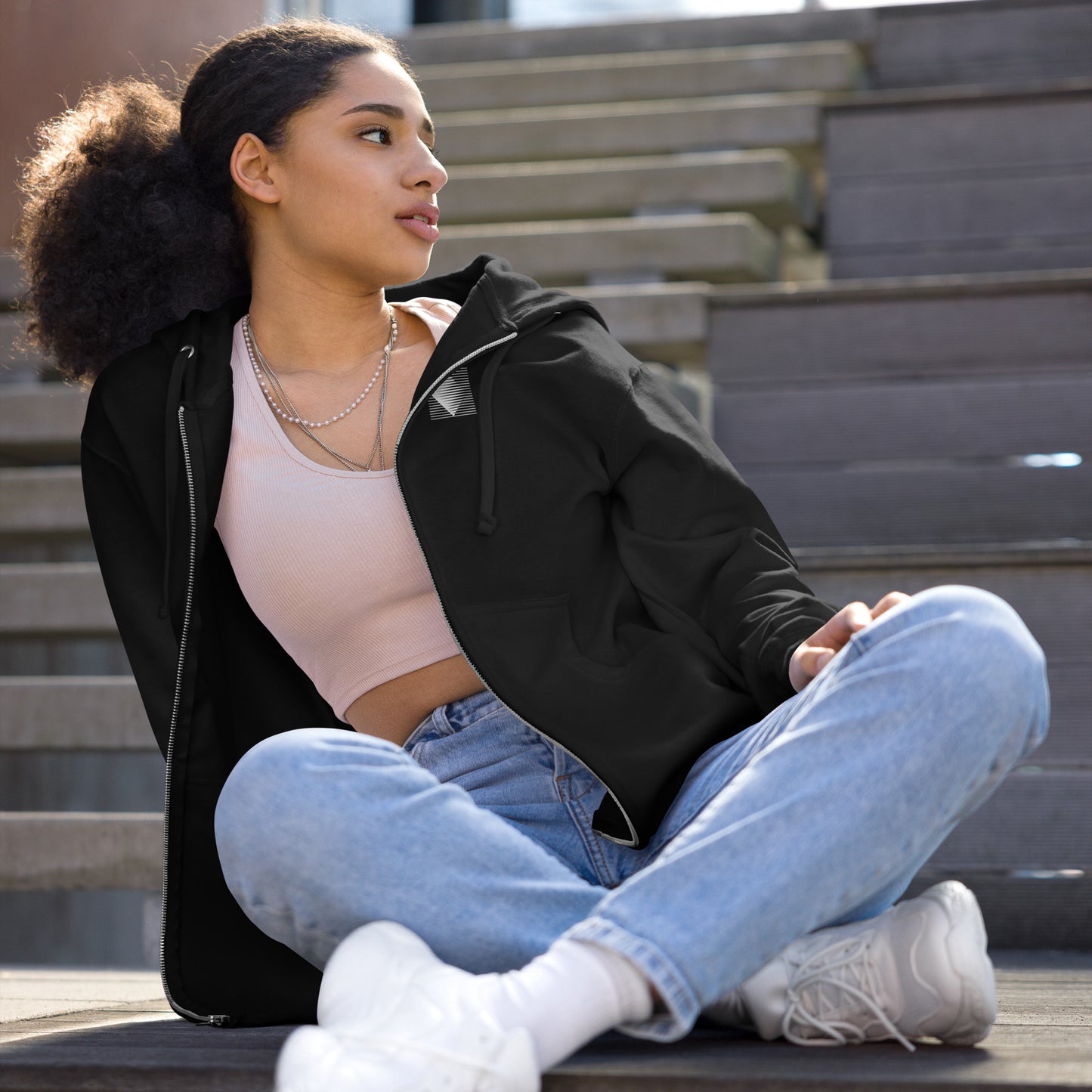 Hoodie Diamond Logo Fleece Zip Up